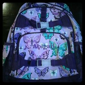 Pottery Barn kids purple backpack